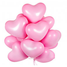 Облако из шаров "Розовые сердечки" 30 см