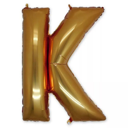 Фольгированная Буква K золото 102 см