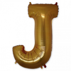 Фольгированная Буква J золото 102 см