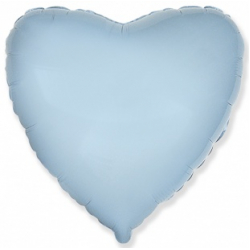 Шар сердце голубой 45 см