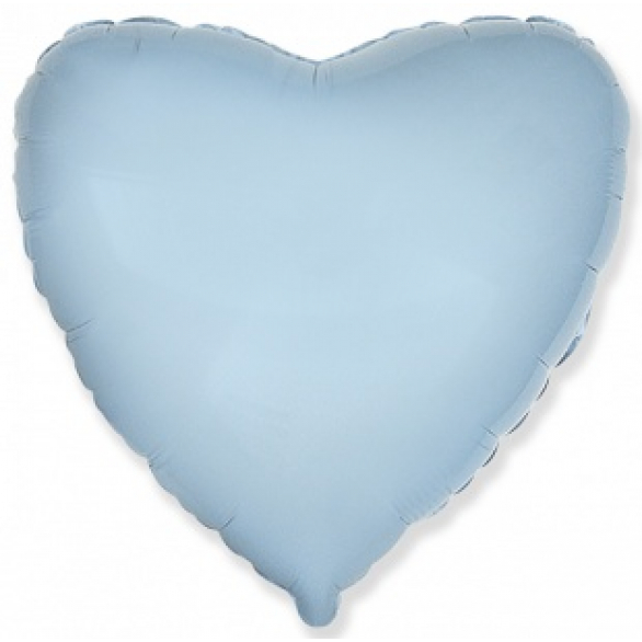 Шар сердце голубой 45 см