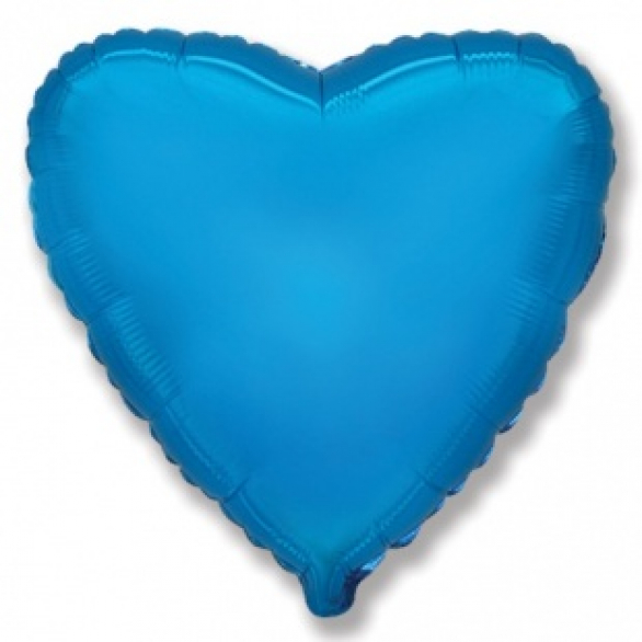 Шар сердце синий 45 см