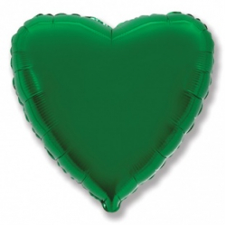 Шар сердце зеленый 45 см