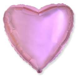 Шар сердце светло-розовый 45 см