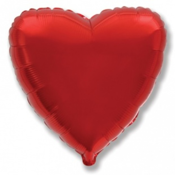 Шар сердце красный 45 см