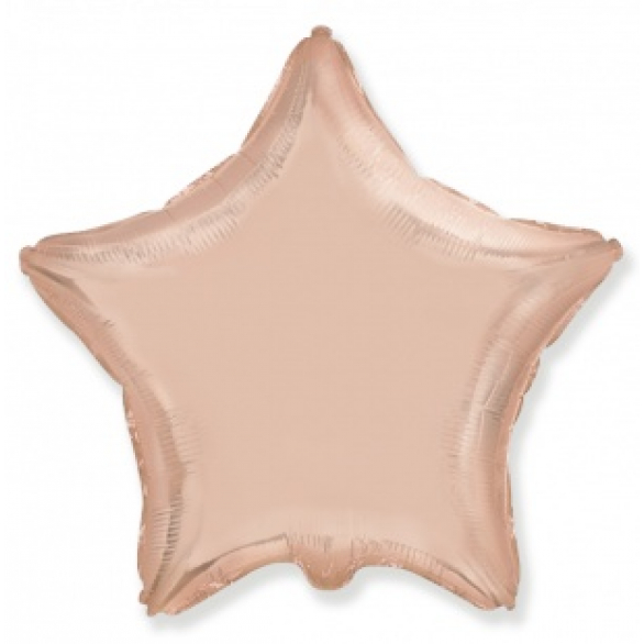 Шар звезда розовое золото 45 см