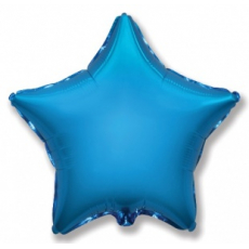 Шар звезда синяя 45 см