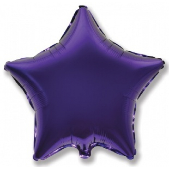 Шар звезда фиолетовая 45 см
