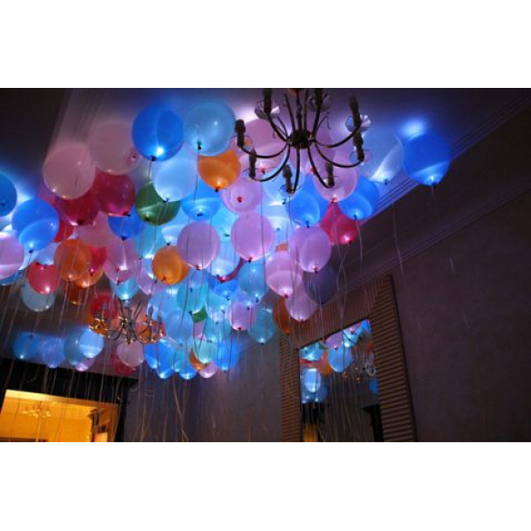 Светящиеся шары под потолок 100 штук