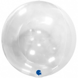Шар с клапаном (18''/46 см) Сфера 3D, Deco Bubble, Прозрачный