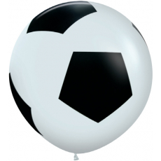 Воздушный шар (36''/91 см) Футбольный мяч, Белый