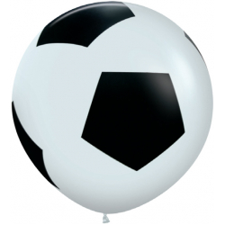 Воздушный шар (36''/91 см) Футбольный мяч, Белый