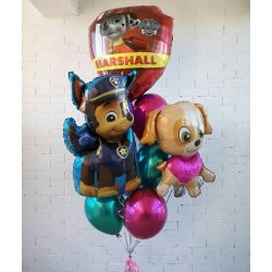 Фонтан из воздушных шаров щенячий патруль